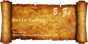 Belle Zsófia névjegykártya