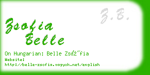 zsofia belle business card